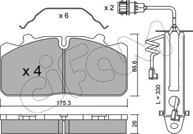 Cifam 822-582-3K - Комплект спирачно феродо, дискови спирачки vvparts.bg