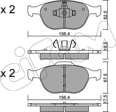 Cifam 822-533-0 - Комплект спирачно феродо, дискови спирачки vvparts.bg