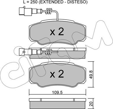 Cifam 822-532-1 - Комплект спирачно феродо, дискови спирачки vvparts.bg