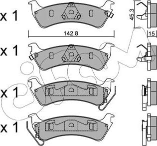 Cifam 822-527-0 - Комплект спирачно феродо, дискови спирачки vvparts.bg