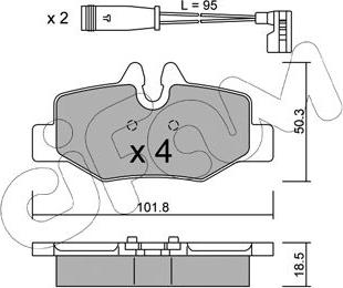 Cifam 822-576-0K - Комплект спирачно феродо, дискови спирачки vvparts.bg