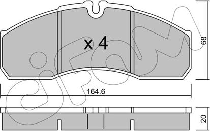 Cifam 822-578-3 - Комплект спирачно феродо, дискови спирачки vvparts.bg