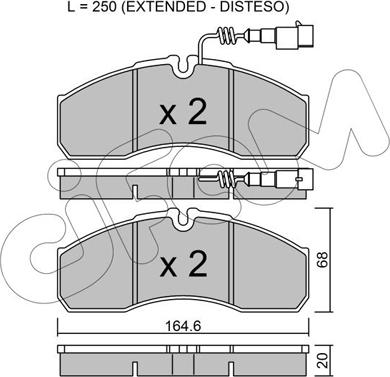 Cifam 822-578-7 - Комплект спирачно феродо, дискови спирачки vvparts.bg