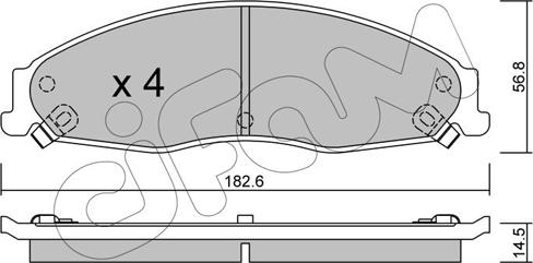 Cifam 822-698-0 - Комплект спирачно феродо, дискови спирачки vvparts.bg