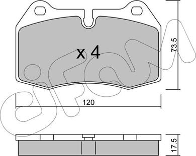 Cifam 822-645-0 - Комплект спирачно феродо, дискови спирачки vvparts.bg