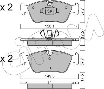 Cifam 822-640-0 - Комплект спирачно феродо, дискови спирачки vvparts.bg