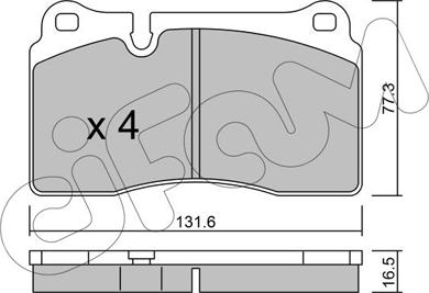 Cifam 822-659-0 - Комплект спирачно феродо, дискови спирачки vvparts.bg