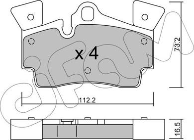 Cifam 822-655-1 - Комплект спирачно феродо, дискови спирачки vvparts.bg