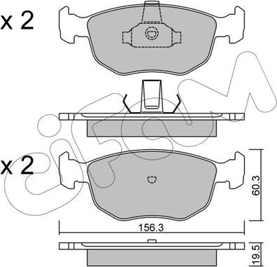 Cifam 822-656-0 - Комплект спирачно феродо, дискови спирачки vvparts.bg