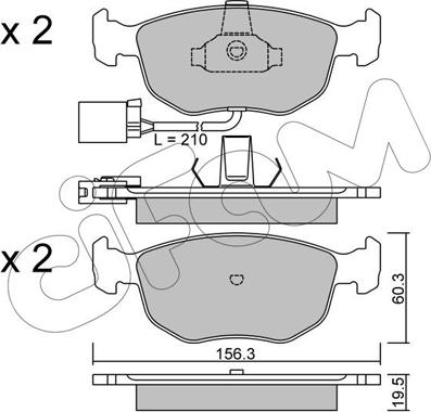 Cifam 822-656-1 - Комплект спирачно феродо, дискови спирачки vvparts.bg