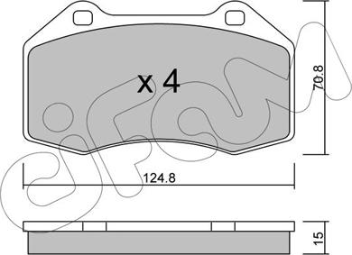 Cifam 822-651-0 - Комплект спирачно феродо, дискови спирачки vvparts.bg