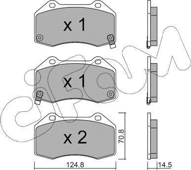 Cifam 822-651-3 - Комплект спирачно феродо, дискови спирачки vvparts.bg