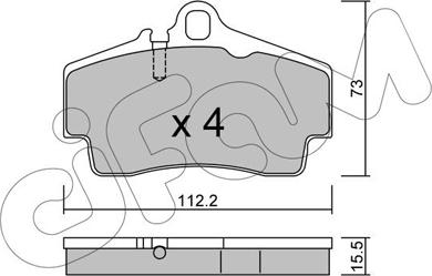 Cifam 822-658-0 - Комплект спирачно феродо, дискови спирачки vvparts.bg