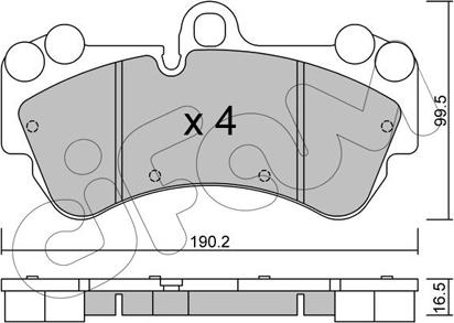 Cifam 822-653-0 - Комплект спирачно феродо, дискови спирачки vvparts.bg