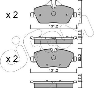 Cifam 822-664-0 - Комплект спирачно феродо, дискови спирачки vvparts.bg