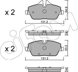 Cifam 822-664-2 - Комплект спирачно феродо, дискови спирачки vvparts.bg