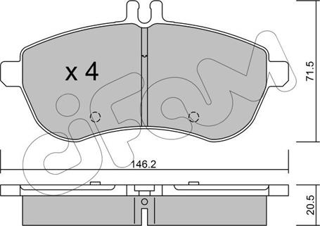 Cifam 822-665-0 - Комплект спирачно феродо, дискови спирачки vvparts.bg