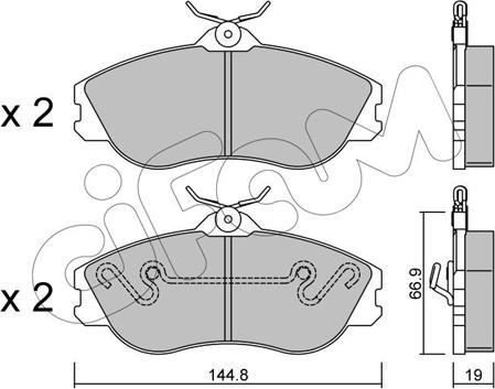 Cifam 822-663-0 - Комплект спирачно феродо, дискови спирачки vvparts.bg