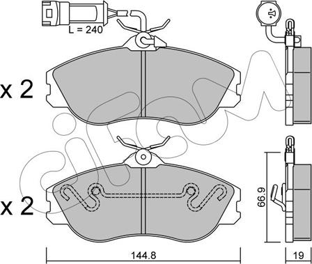 Cifam 822-663-1 - Комплект спирачно феродо, дискови спирачки vvparts.bg