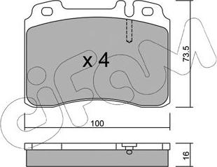 Cifam 822-667-1 - Комплект спирачно феродо, дискови спирачки vvparts.bg