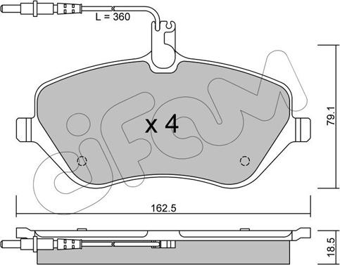 Cifam 822-601-0 - Комплект спирачно феродо, дискови спирачки vvparts.bg