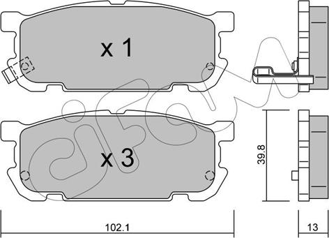 Cifam 822-608-0 - Комплект спирачно феродо, дискови спирачки vvparts.bg