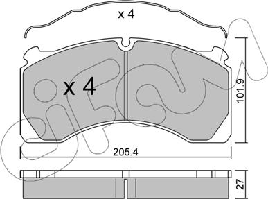 Cifam 822-603-0 - Комплект спирачно феродо, дискови спирачки vvparts.bg