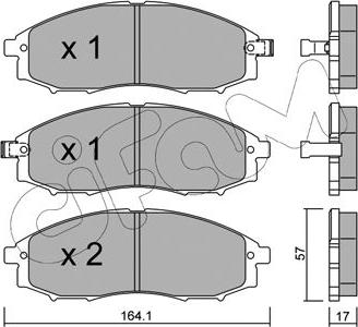 Cifam 822-611-0 - Комплект спирачно феродо, дискови спирачки vvparts.bg