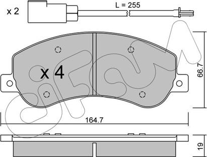 Cifam 822-680-0 - Комплект спирачно феродо, дискови спирачки vvparts.bg