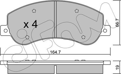 Cifam 822-680-1 - Комплект спирачно феродо, дискови спирачки vvparts.bg