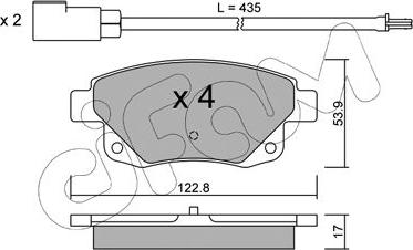 Cifam 822-681-0 - Комплект спирачно феродо, дискови спирачки vvparts.bg