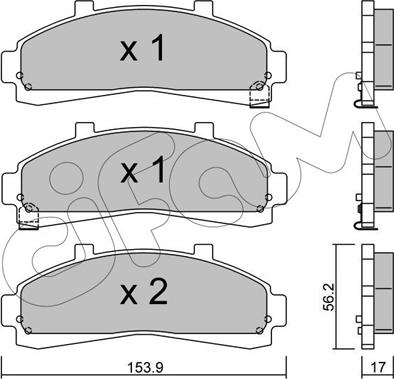 Cifam 822-683-0 - Комплект спирачно феродо, дискови спирачки vvparts.bg