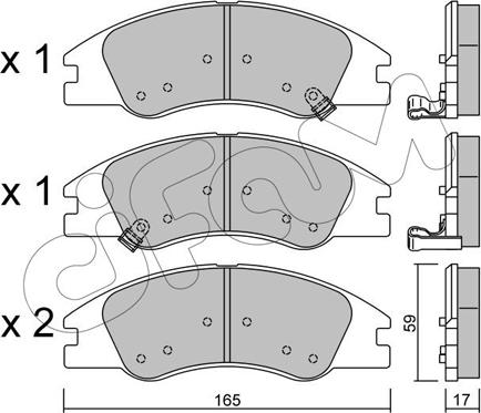 Cifam 822-630-0 - Комплект спирачно феродо, дискови спирачки vvparts.bg