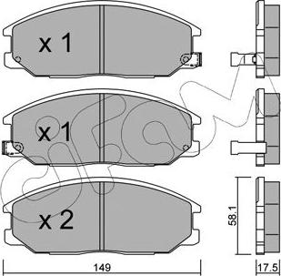 Cifam 822-632-0 - Комплект спирачно феродо, дискови спирачки vvparts.bg