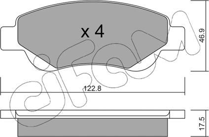 Cifam 822-637-0 - Комплект спирачно феродо, дискови спирачки vvparts.bg