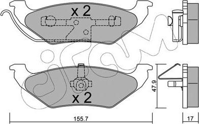 Cifam 822-624-0 - Комплект спирачно феродо, дискови спирачки vvparts.bg