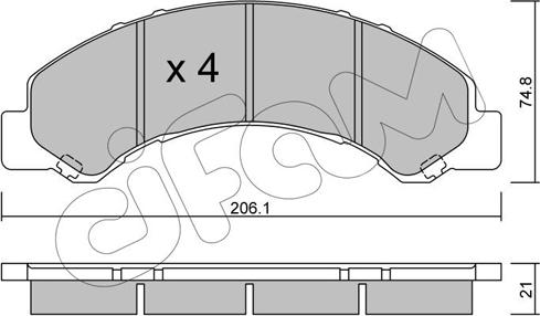 Cifam 822-620-0 - Комплект спирачно феродо, дискови спирачки vvparts.bg