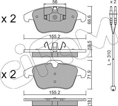 Cifam 822-675-5K - Комплект спирачно феродо, дискови спирачки vvparts.bg