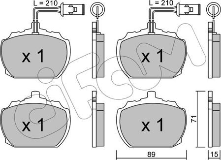 Cifam 822-678-1 - Комплект спирачно феродо, дискови спирачки vvparts.bg