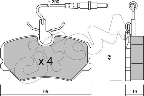 Cifam 822-099-1 - Комплект спирачно феродо, дискови спирачки vvparts.bg