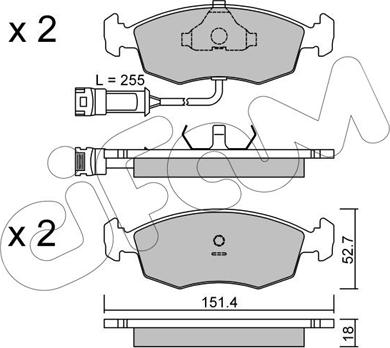 Cifam 822-094-0 - Комплект спирачно феродо, дискови спирачки vvparts.bg