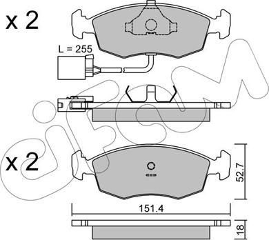 Cifam 822-094-1 - Комплект спирачно феродо, дискови спирачки vvparts.bg