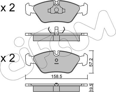 Cifam 822-091-0 - Комплект спирачно феродо, дискови спирачки vvparts.bg