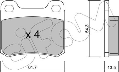 Cifam 822-092-0 - Комплект спирачно феродо, дискови спирачки vvparts.bg