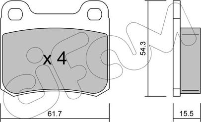 Cifam 822-092-1 - Комплект спирачно феродо, дискови спирачки vvparts.bg