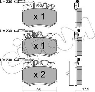 Cifam 822-049-0 - Комплект спирачно феродо, дискови спирачки vvparts.bg