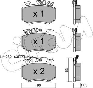 Cifam 822-049-1 - Комплект спирачно феродо, дискови спирачки vvparts.bg