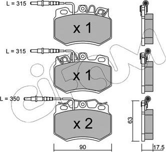 Cifam 822-049-2 - Комплект спирачно феродо, дискови спирачки vvparts.bg