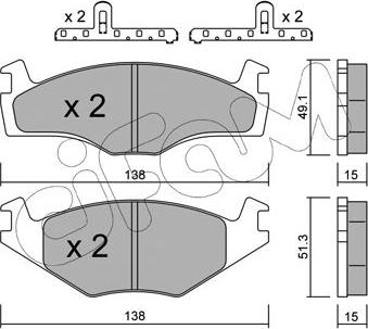 Cifam 822-045-0K - Комплект спирачно феродо, дискови спирачки vvparts.bg