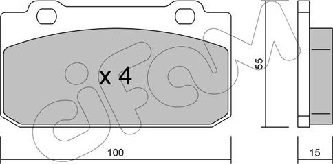 Cifam 822-040-0 - Комплект спирачно феродо, дискови спирачки vvparts.bg